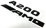 A200 + AMG BLACK FOR MERCEDES REAR TRUNK EMBLEM BADGE NAMEPLATE DECAL LETTERS