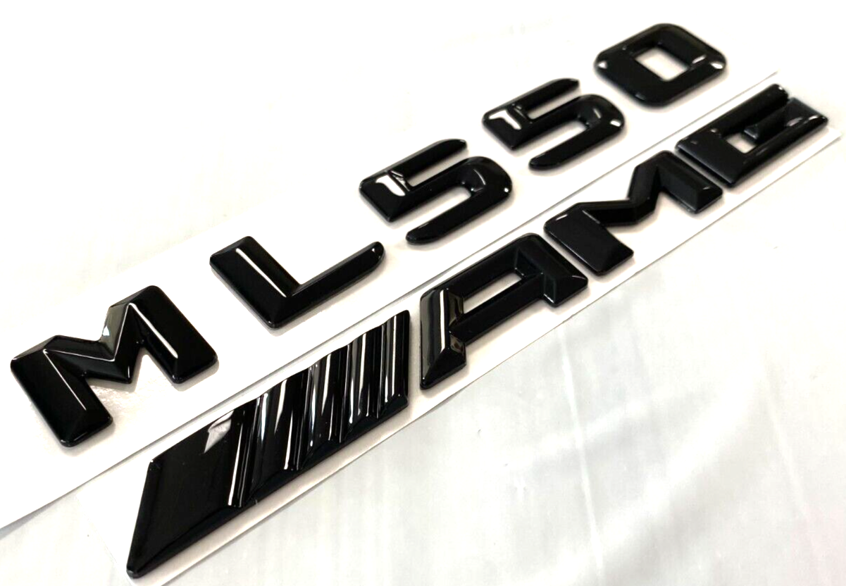 GLOSS BLACK ML550+AMG FOR MERCEDES ML550 REAR TRUNK EMBLEM BADGE NAMEPLATE