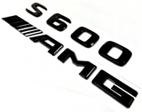 S600 + AMG BLACK FOR MERCEDES REAR TRUNK EMBLEM BADGE NAMEPLATE DECAL NUMBERS