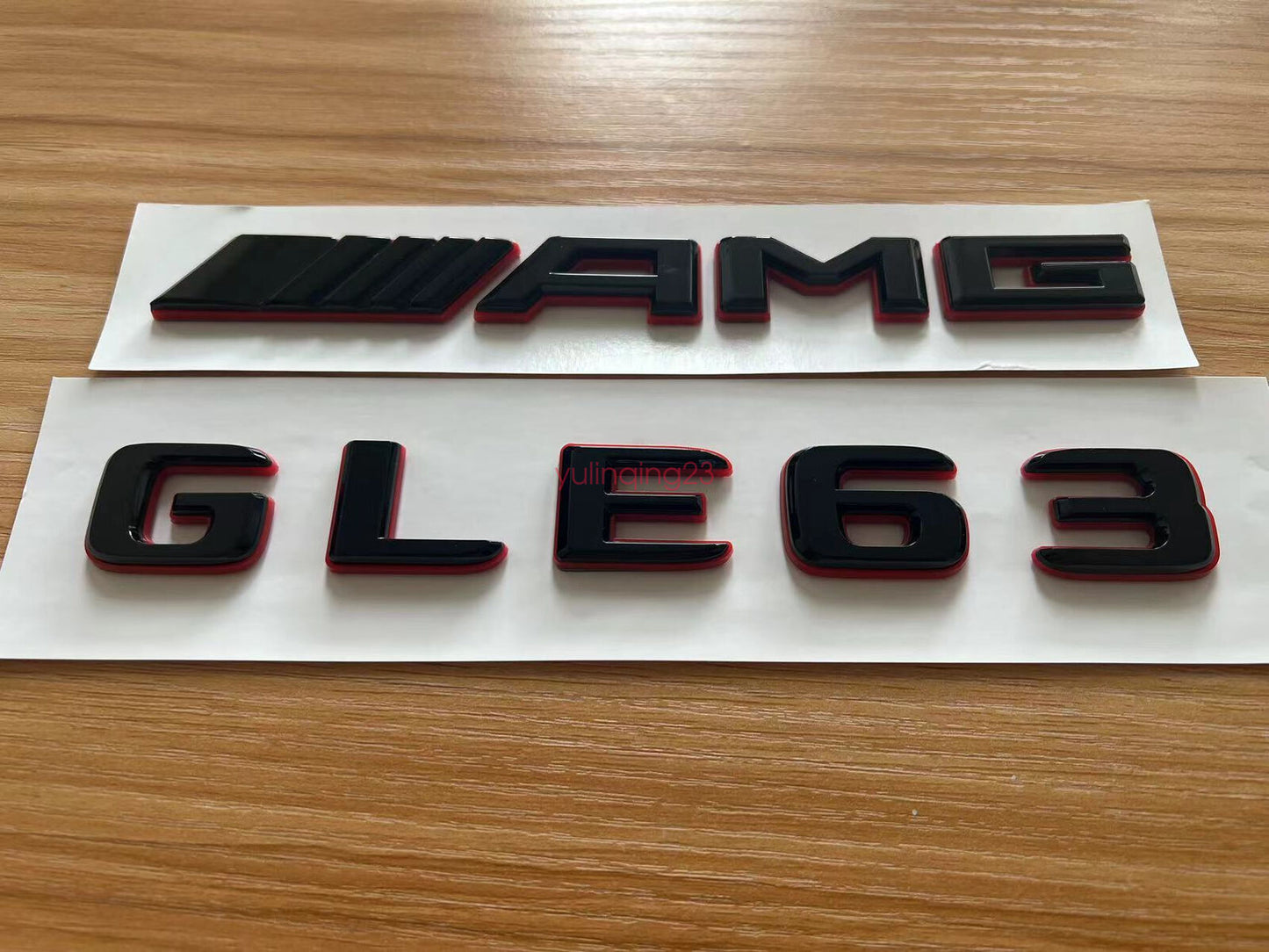 Black RED Number Letters Rear Trunk Badge Emblem for Mercedes  GLE63 AMG