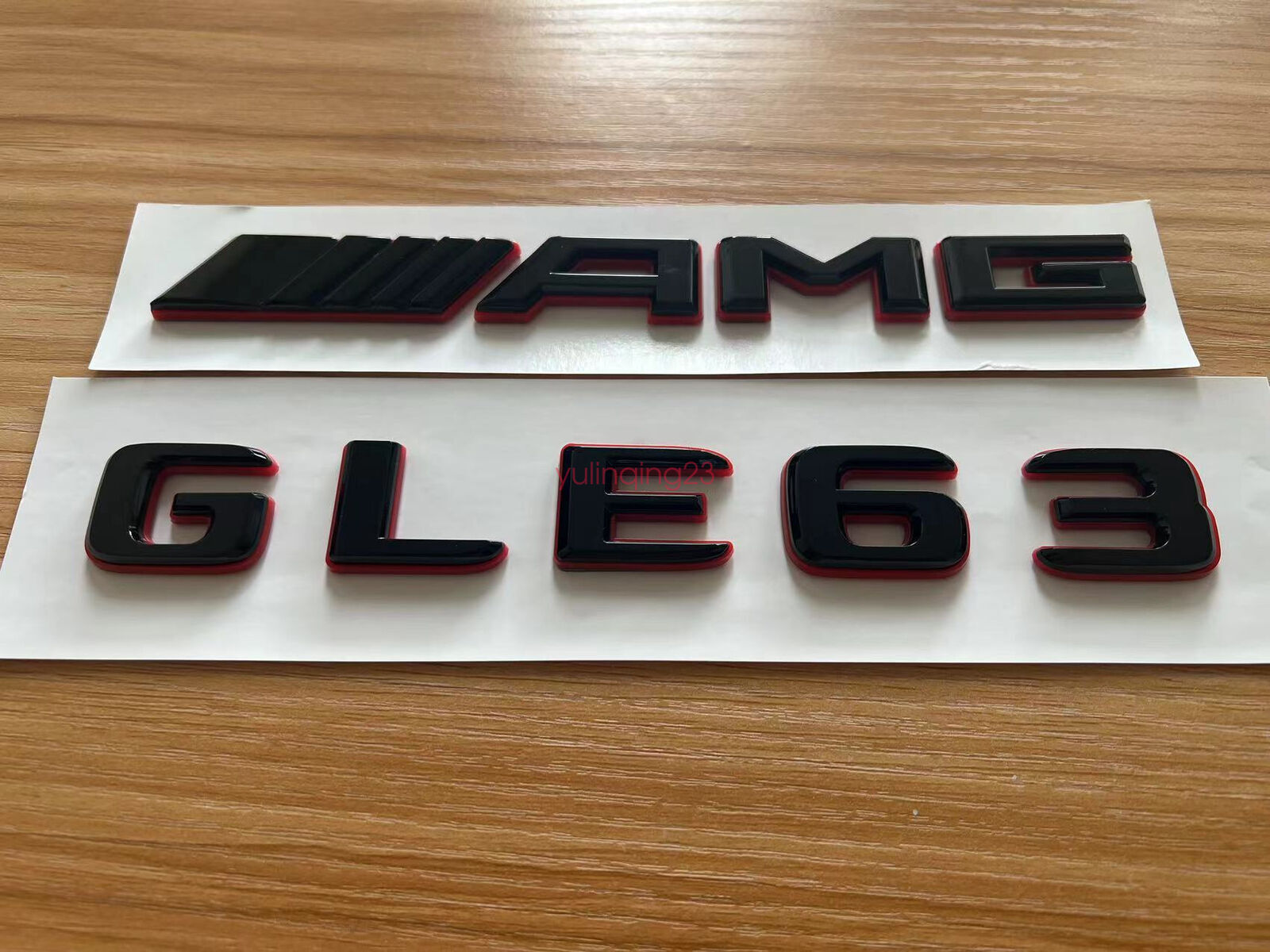 Black RED Number Letters Rear Trunk Badge Emblem for Mercedes  GLE63 AMG