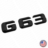 G63 AMG Letter Emblem Rear Door Body Logo Nameplate Badge Decorate Gloss Black