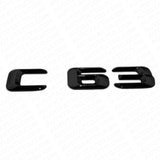 15-16 C 63 AMG Letter Emblem Rear Trunk 3D Logo Badge Decorate Sport Gloss Black