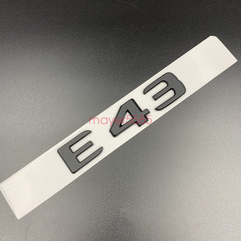 Matte black E43 AMG BITURBO 4MATIC Trunk Emblem Badge Sticker For Mercedes Benz