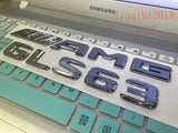 2018 " GLS63 + AMG" High quality Rear Trunk Emblem Decal Badge FOR Mercedes Benz