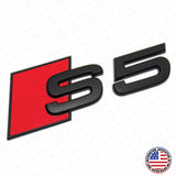 Audi S5 Matte Black Rear Letter Tail Nameplate Trunk Emblem Badge Sport