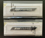 2 x for AMG Chrome Side Decal Badge Sticker for Mercedes- AMG