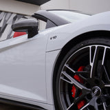 2x Audi Gloss Black V10 Side Fender Marker Letter Nameplate Emblem Badge Sport