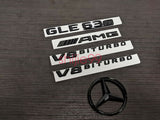 Gloss Black GLE63S AMG V8 BITURBO Star PACKAGE Trunk Emblem Badge Sticker W166