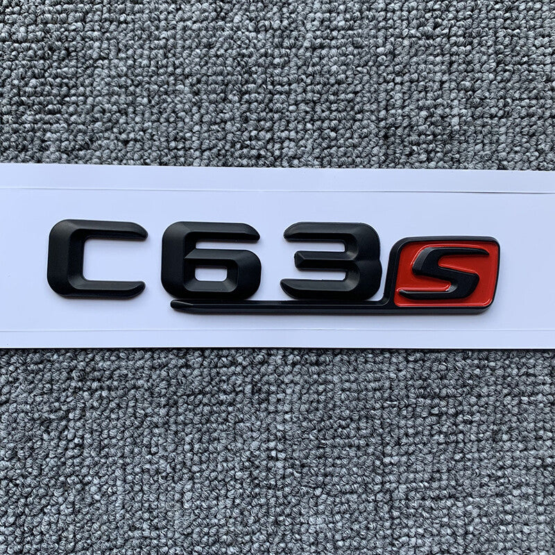 C63s Letters Trunk Emblem Badge Sticker for Mercedes Benz C63 AMG S GT63S GLC63