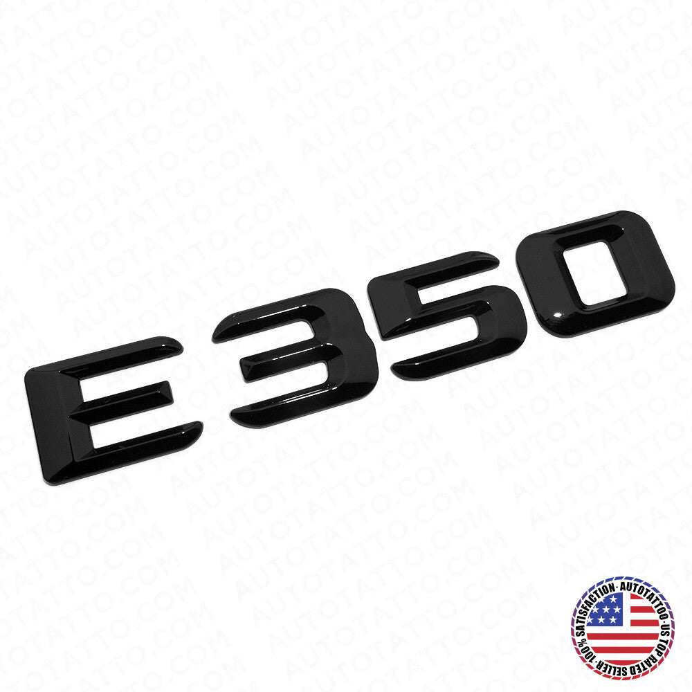 14-16 E350 AMG Letter Emblem 3D Trunk Logo Nameplate Badge Decorate Gloss Black