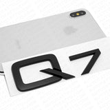 Audi Q7 Matte Black Rear Letter Liftgate Badge Trunk Emblem Badge Logo Sport