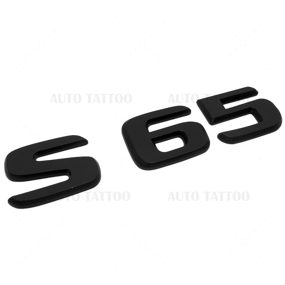 18-21 S 65 AMG Letter 3D Emblem Trunk Logo Nameplate Badge Decorate Matte Black
