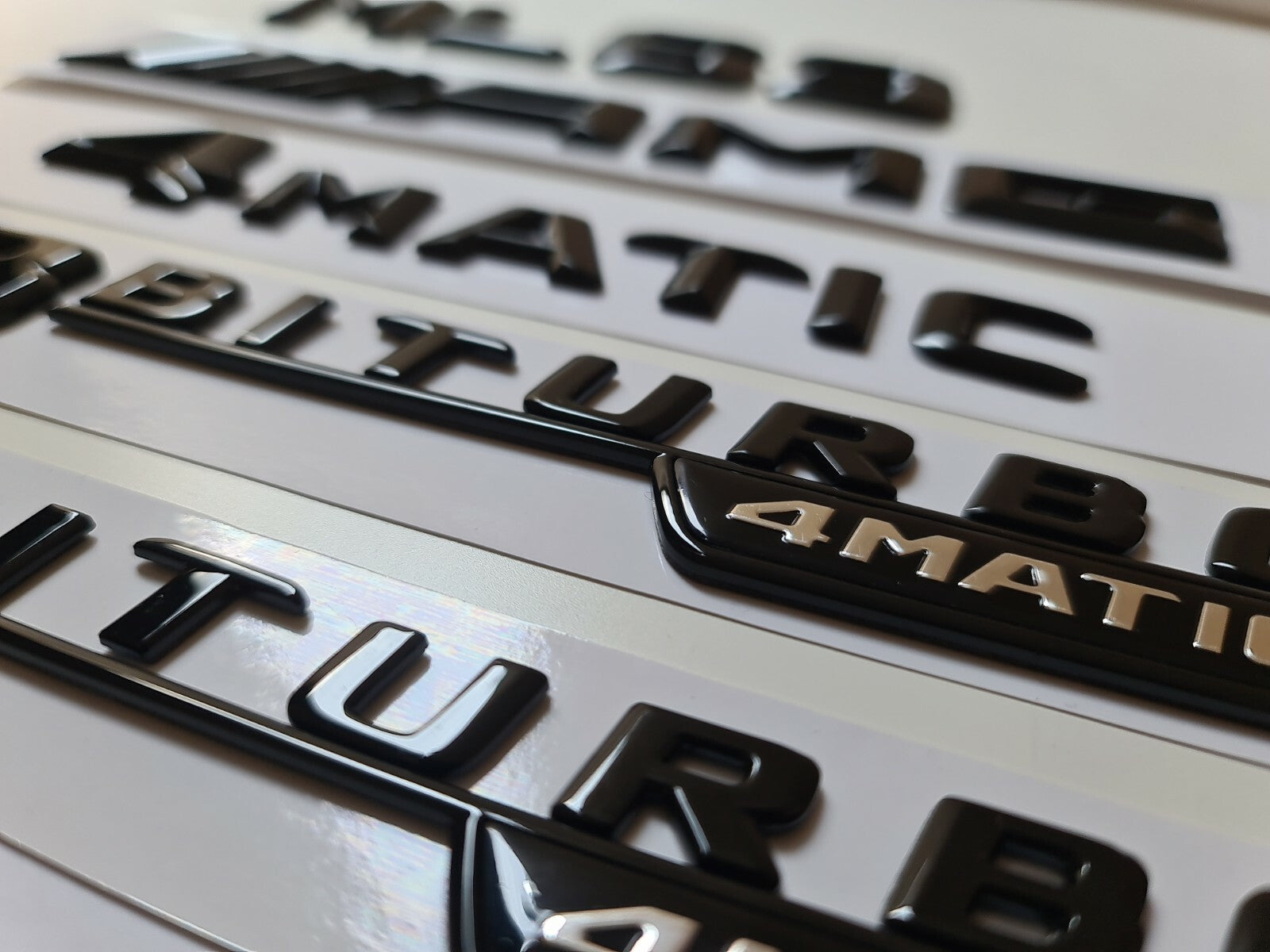 ML63 AMG 4matic v8 Gloss Black Letter Number Rear Boot Badge Emblem FOR Mercedes