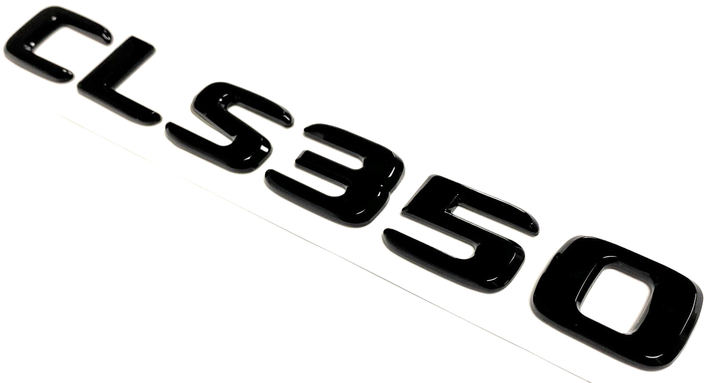GLOSS BLACK CLS350 FOR MERCEDES REAR TRUNK EMBLEM BADGE NAMEPLATE DECAL LETTERS