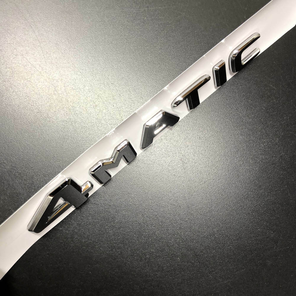 4Matic Matte Black Car Rear Trunk Lid Sticker Emblem For Mercedes-Benz 2017-2023