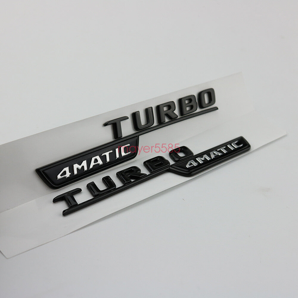 Matte black A45 AMG TURBO 4 MATIC Trunk Emblem Badge Sticker for Mercedes Benz