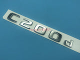 Chrome " C200d " Number Letters Rear Trunk Badge Emblem for Mercedes Benz C200d