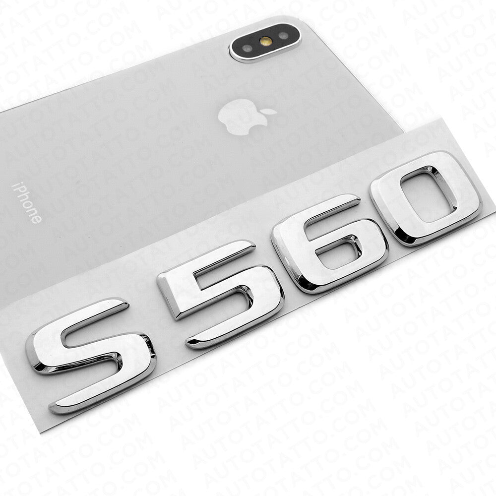 18-21 Mercedes S 560 Letter Emblem Luggage Trunk Lid Logo Badge AMG Sport Chrome