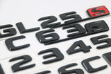 E-CLASS W212 W213 GLOSS BLACK SET AMG E300 REAR TRUNK BADGES EMBLEMS STICKER