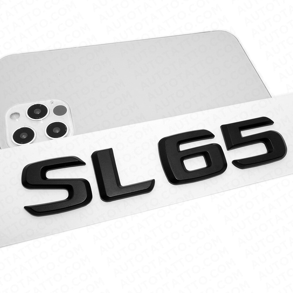 05-14 SL 65 AMG Letter Emblem Trunk Logo Nameplate Badge Decorate Sport Black
