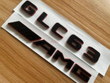 Black RED Number Letters Rear Trunk Badge Emblem for GLC63 AMG