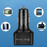 6 Port USB Phone Charger Adapter Fast Charging QC3.0 LED Display Car Accessories