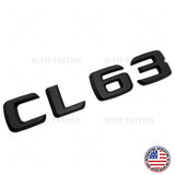 07-15 CL 63 Emblem Trunk Lid Letter Logo Nameplate Badge Decoration AMG Black