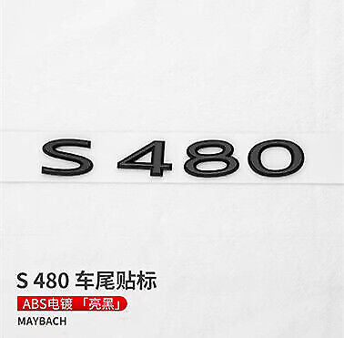 Gloss Black S480 Maybach Number Trunk Letters Badge Emblems Sticker For Benz