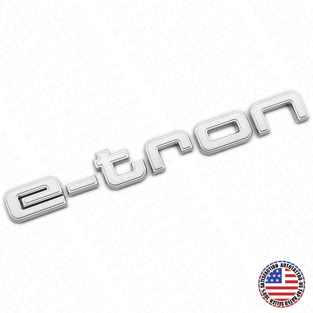 Audi e-tron OEM Silver Rear Letter Liftgate Nameplate Trunk Emblem Badge Sport