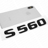 18-21 Mercedes S 560 Letter Emblem Luggage Trunk Lid Badge AMG Sport Gloss Black