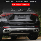 For 2020 GLC GLE GLS AMG Style Quad Exhaust Mullfer Tips Tailpipe Cover Sport
