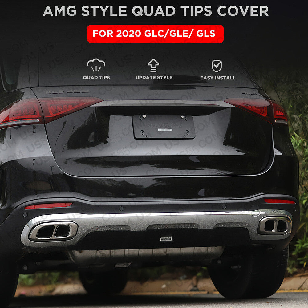 For 2020 GLC GLE GLS AMG Style Quad Exhaust Mullfer Tips Tailpipe Cover Sport