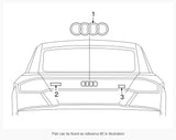 For Audi TT RS Gloss Black Rear Tail Badge Trunk Emblem Badge Logo Sport