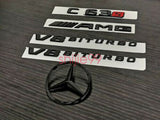 Gloss Black COUPE C63S AMG V8 BITURBO Star PACKAGE Trunk Emblem Badge C63 C205