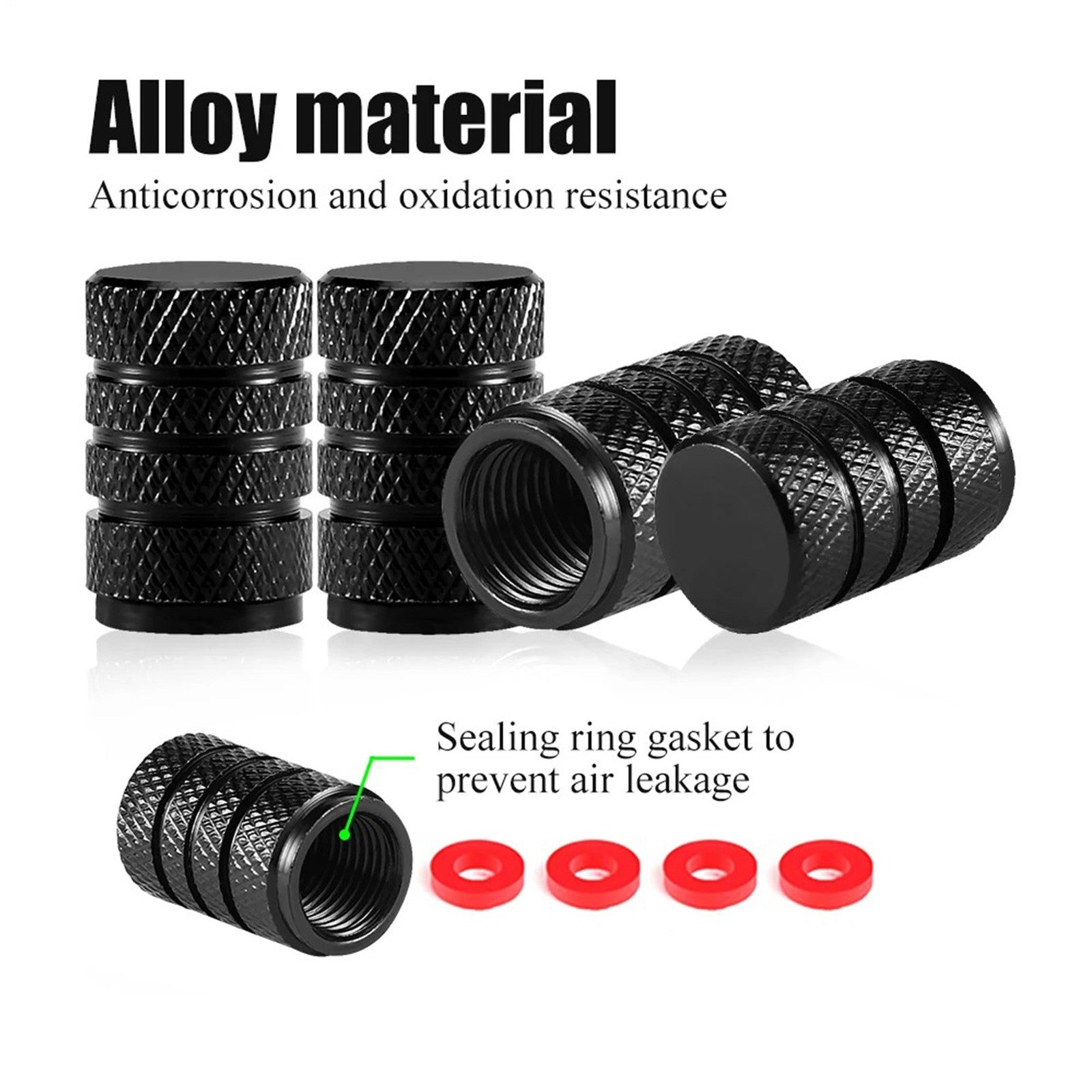 4pcs Aluminum Tire Valve Caps Tyre Valve Stem Cover Air Dust Wheel Rim Cap Tire Air Cap