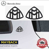 2Pcs Gloss Black For Mercedes-Benz Maybach LH,RH Side Fender Emblem Badge Deco