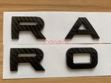 Range Rover Carbon Fibre style Letters Hood or Trunk Tailgate Emblem Nameplate