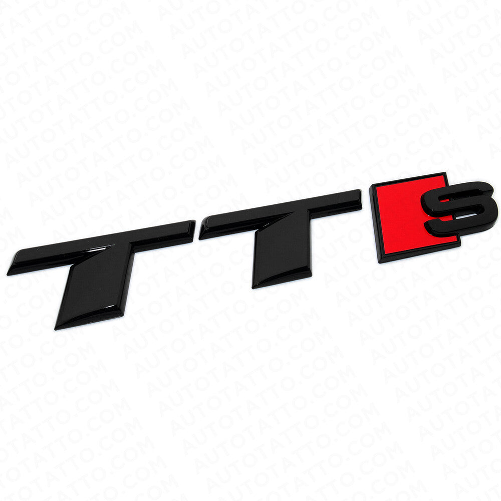 For Audi TT S Gloss Black Rear Letter Tail Badge Trunk Emblem Badge Logo Sport