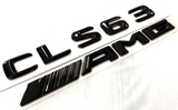 2X GLOSS BLACK CLS63+AMG FOR MERCEDES CLS63 REAR TRUNK EMBLEM BADGE NAMEPLATE