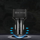 6 Port USB Phone Charger Adapter Fast Charging QC3.0 LED Display Car Accessories