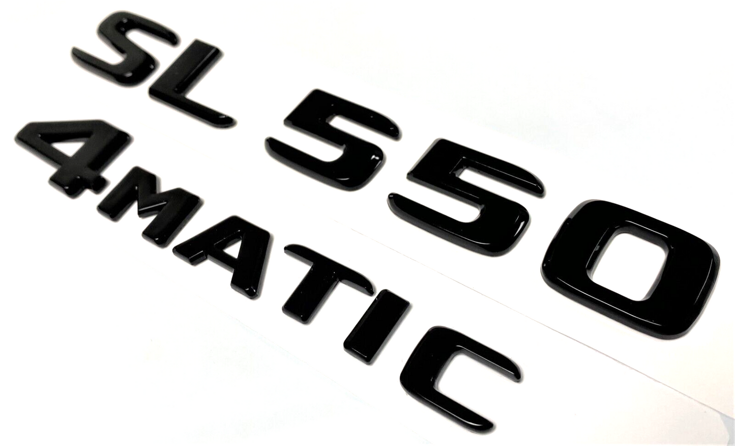 SL550+4MATIC BLACK FOR MERCEDES REAR TRUNK EMBLEM BADGE PLATE DECAL NUMBER