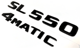 SL550+4MATIC BLACK FOR MERCEDES REAR TRUNK EMBLEM BADGE PLATE DECAL NUMBER