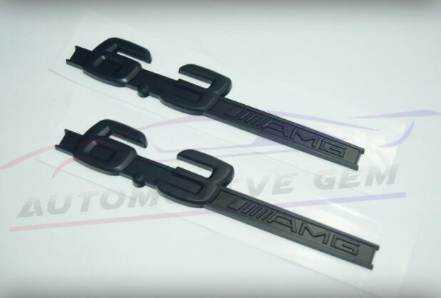 6.3 AMG Emblem Matte Black Fender Badge Nameplate for Mercedes C63 E63 S63