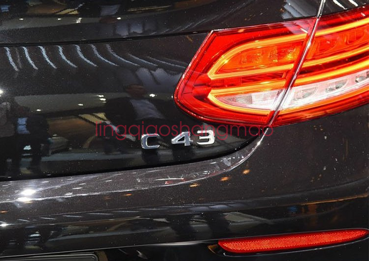 Black GLA45 + AMG + 4 MATIC + TURBO Trunk Emblem Badge Sticker for Mercedes