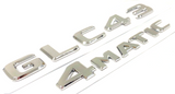 #2 CHROME GLC43+4MATIC REPLACEMENT FOR MERCEDES LIFTGATE REAR TRUNK EMBLEM BADGE