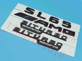 Flat Gloss Black " SL65 AMG BITURBO" Emblem Badge Sticker for Mercedes Benz SL65
