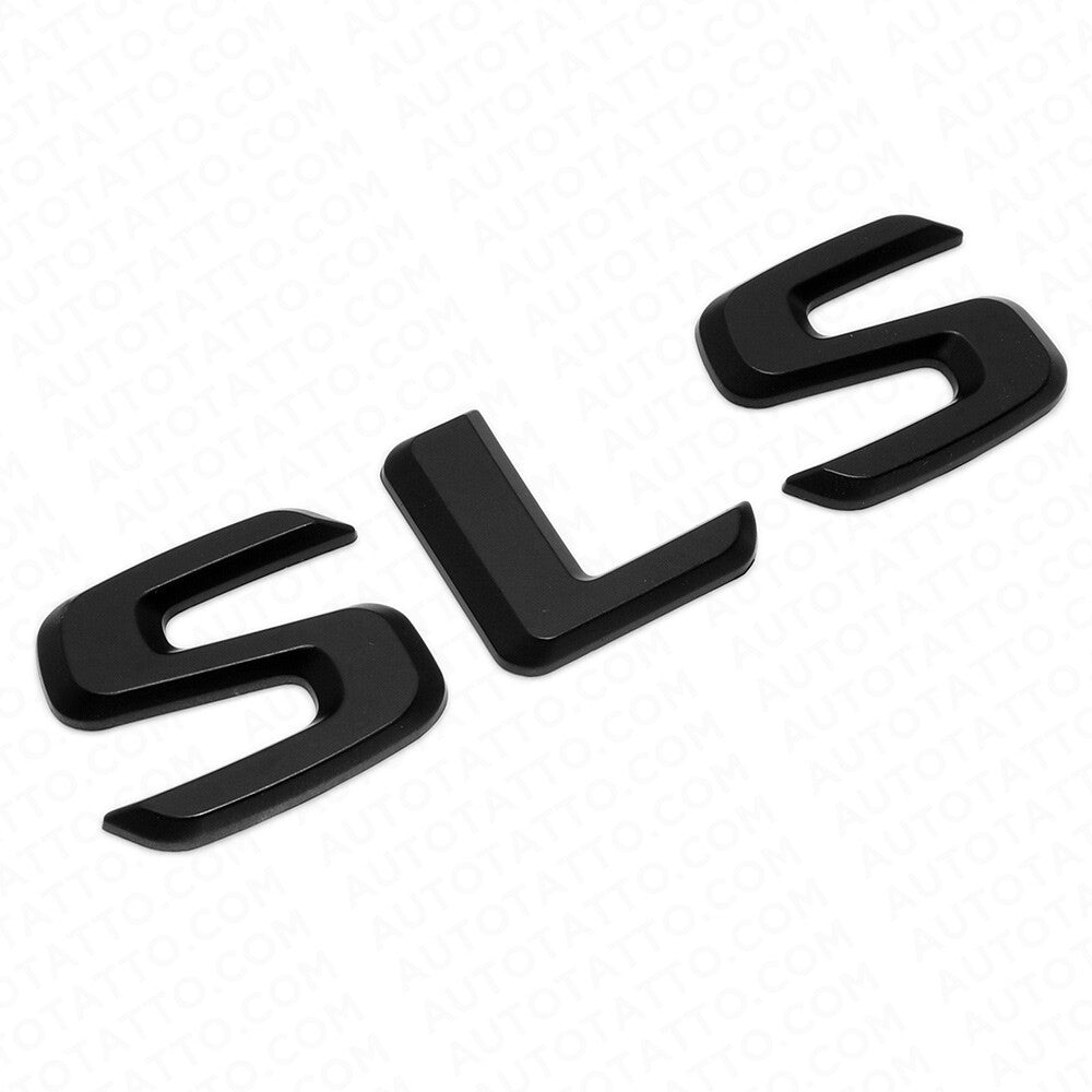 For Benz SLS AMG Letter Emblem Trunk Logo Nameplate Badge Decorate Sport Black