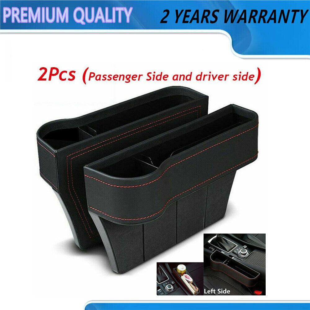 2x Seat Crevice Box Storage Cup Holder Organizer Auto Gap Pocket Stowing Accessory Car Accessory