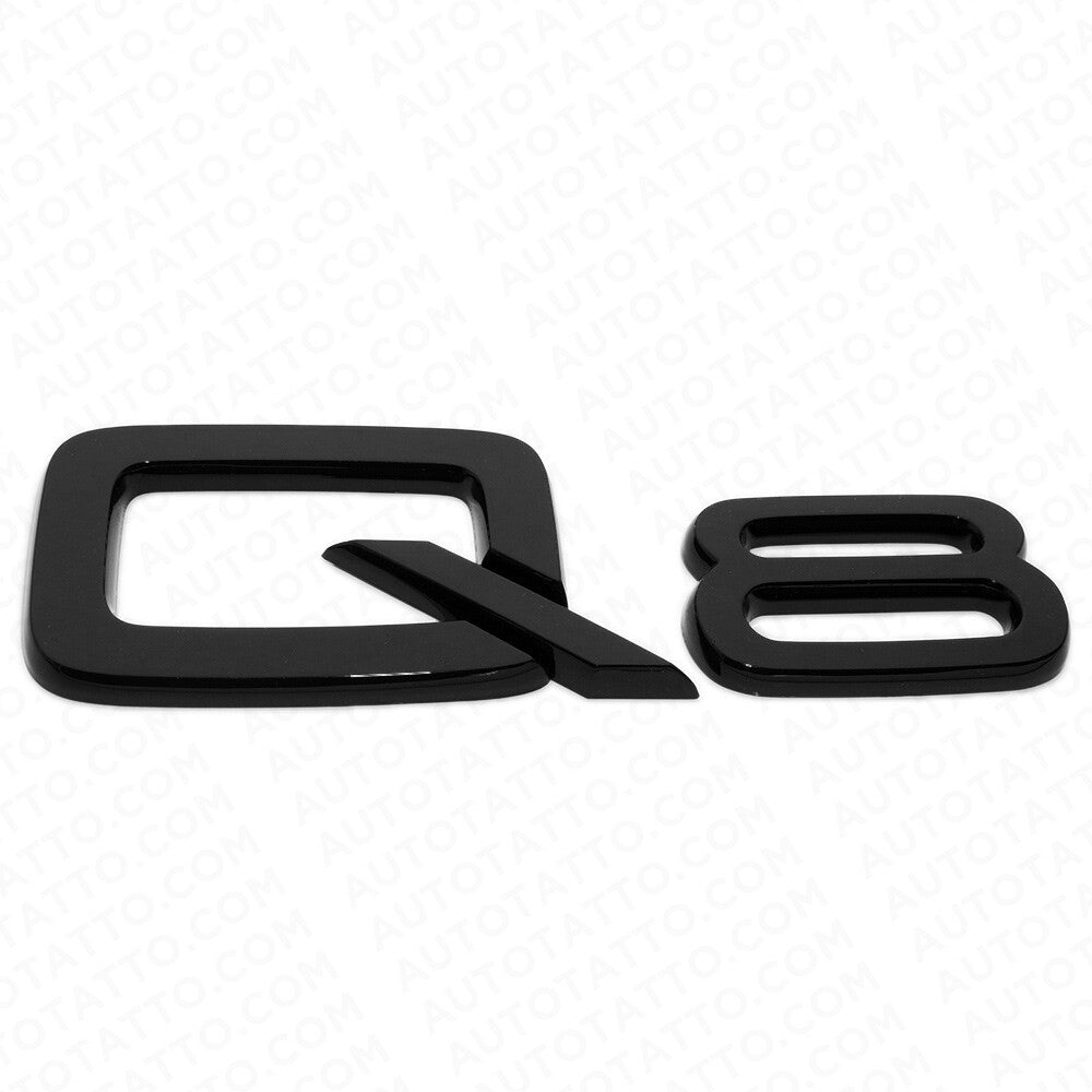 Audi Q8 Gloss Black Rear Letter Liftgate Badge Trunk Emblem Badge Logo Sport